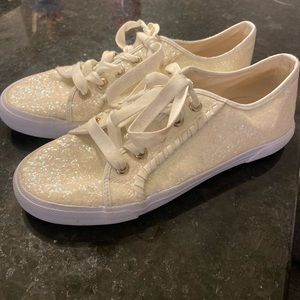 Jack Rogers cream/white Glitter Shoes..In great shape!